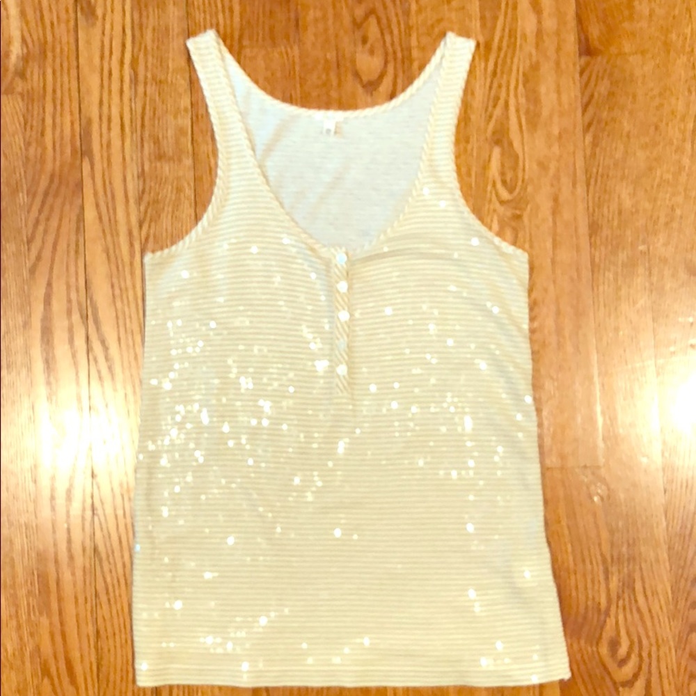 J. Crew women’s XS striped tank w sparkly sequins